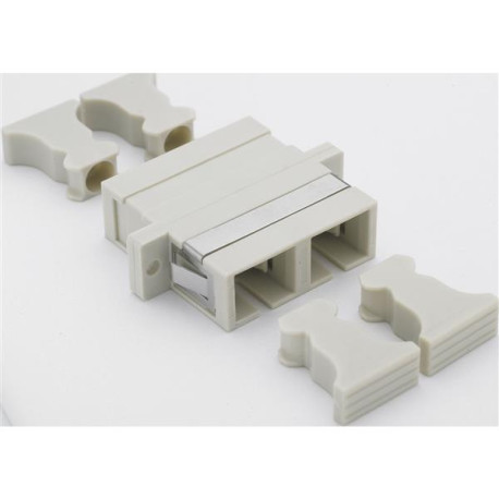 SC DUPLEX ADAPTOR MULTIMODE-IVORY - PK6