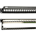 UNLOADED 24 PORT BLACK PATCH PANEL
