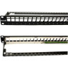 UNLOADED 24 PORT BLACK PATCH PANEL