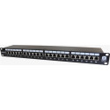 CAT6A punchdown panel 24-port 1U - Black