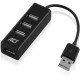ACT USB Hub 2.0, 4x USB-A, mini noir