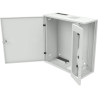 WALL RACK 4U - GLASS DOOR GREY