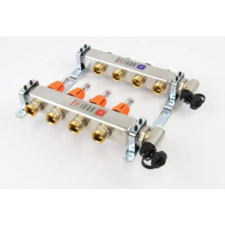 Collecteur prémonté 1'' 4 circuits  inox