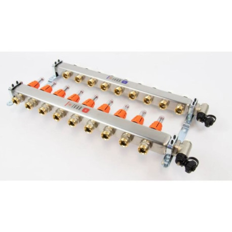 Collecteur prémonté 1'' 9 circuits  inox