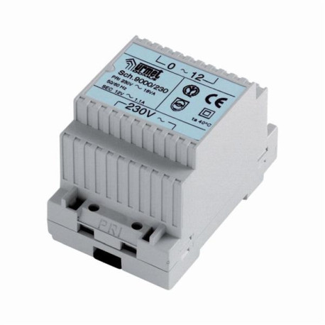 Transfo 12V rail din 18VA 110/220/240V