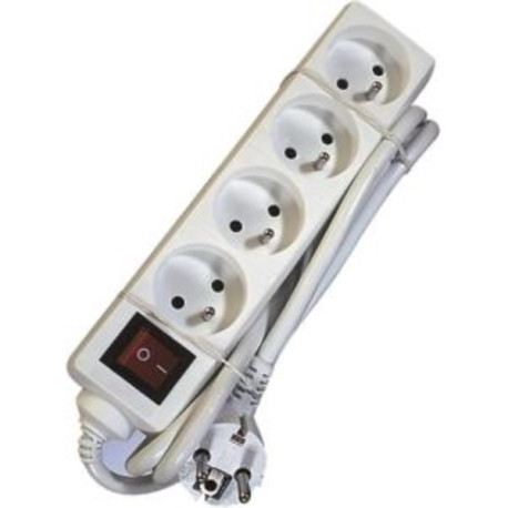 AC Power strip 4x10/16A + 3m cord + swit