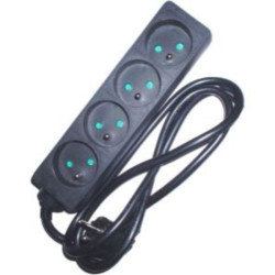 AC Power strip 4x10/16A + 1,5m black