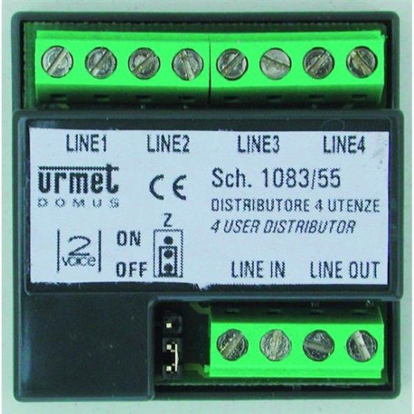Distributeur vidéo 2Voice 1ent./4sort.
