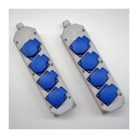 SET 2X REGLETTE MULTI 4*16A/230V 2P+T