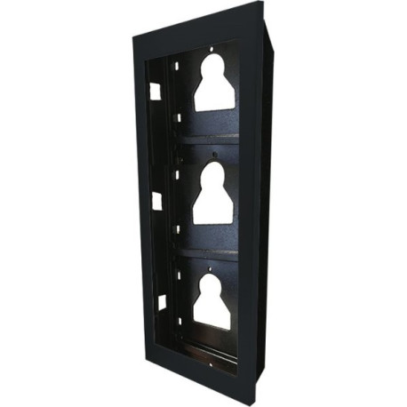 CHASSIS A ENCASTRER 3 MODULES ULTRA NOIR