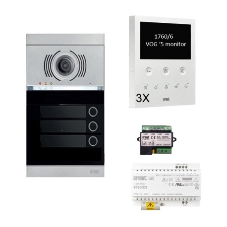 Kit vidéo 3 appartements préprogrammé