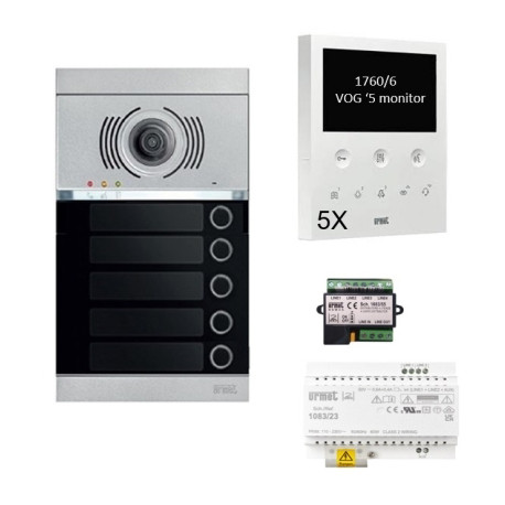 Kit vidéo 5 appartements préprogrammé