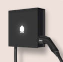 EV Wall Black mounted charger 22kW cable
