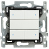 Interrupteur 4 boutons Niko White 101 RG