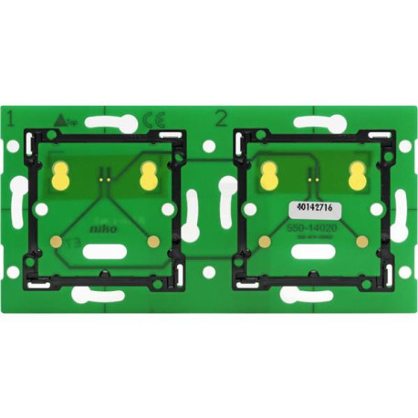 Home Control platine double hor. 71mm