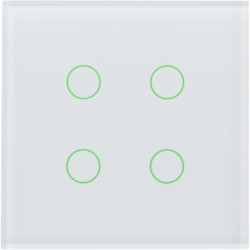 Interrupteur Intelligent verre Blanc, 4