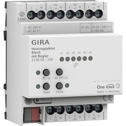 Actionneur de chauf. 6x rég KNX rail DIN