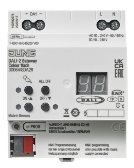 KNX DALI-2 GATEWAY COLOUR 1-VOUDIG