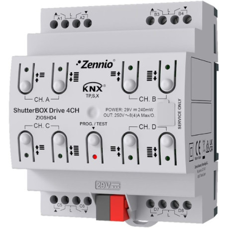 Zennio ShutterBOX Drive 4 Channel