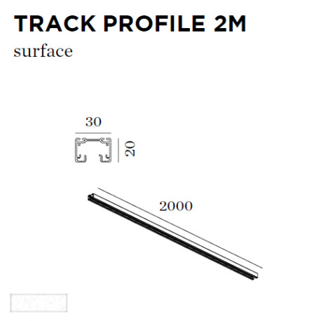 TRACK PROFILE 2M blanc