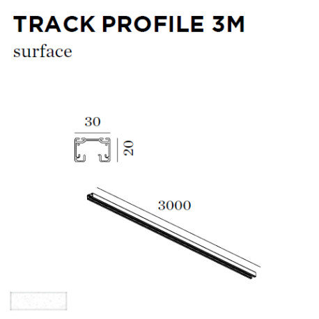 TRACK PROFILE 3M blanc
