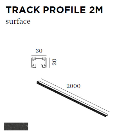 TRACK PROFILE 2M noir