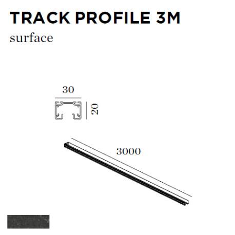 TRACK PROFILE 3M noir
