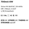 DRIVER 700mA 6W 90-264V AC 3-8.4V