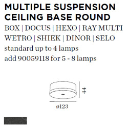 MULTIPLE SUSP CEILING BASE ROUND