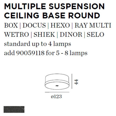 MULTIPLE SUSP CEILING BASE ROUND