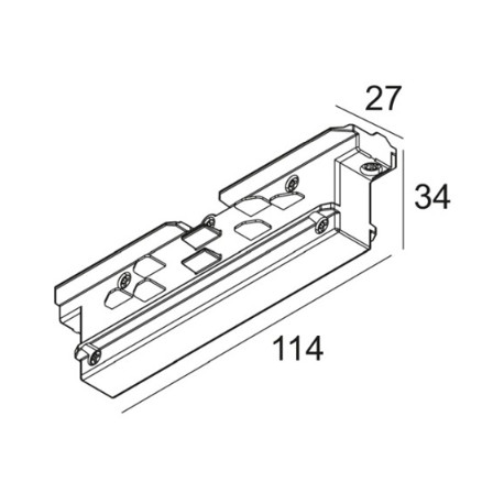 Track 3F DIM corner 180° noir