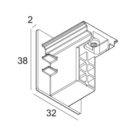 Track 3F DIM on end cap noir