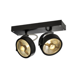 Kalu 2 QPAR111 noir 2xGU10