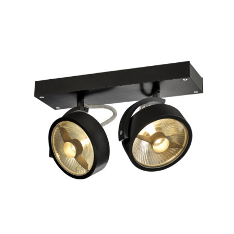 Kalu 2 QPAR111 noir 2xGU10