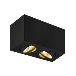 Triledo Double LED noir 3000K 16W