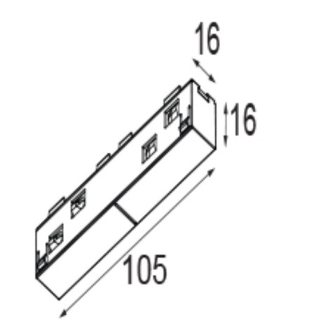 Pista TRK 48V elec rec/srf conn 180° BL