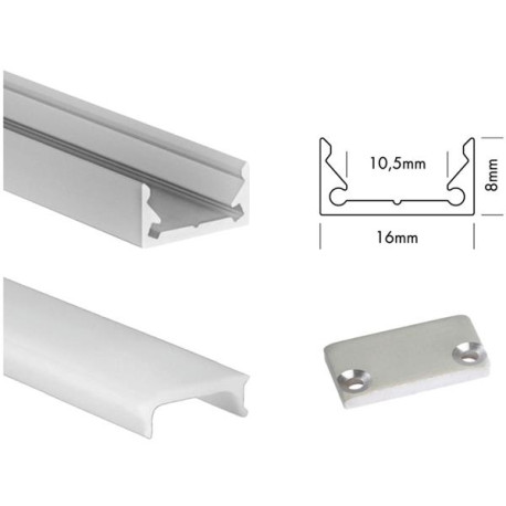 S-line low prof alu+cover 2m+embouts