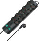 Multiprise, 10 prises, noir, câble 2m