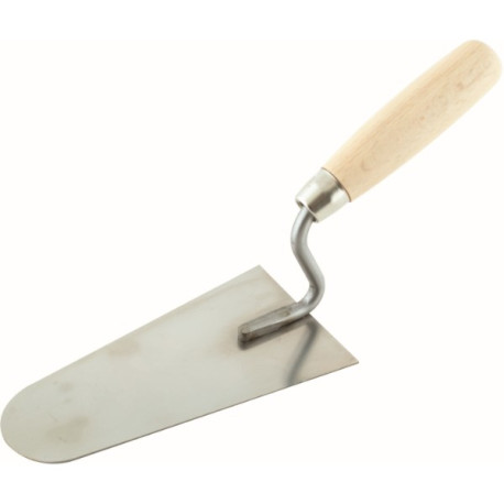 Truelle à polir, inox, nez rond - 140mm