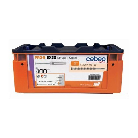 Coffret Pro-6 6x30 + vis + 2 forets XT2
