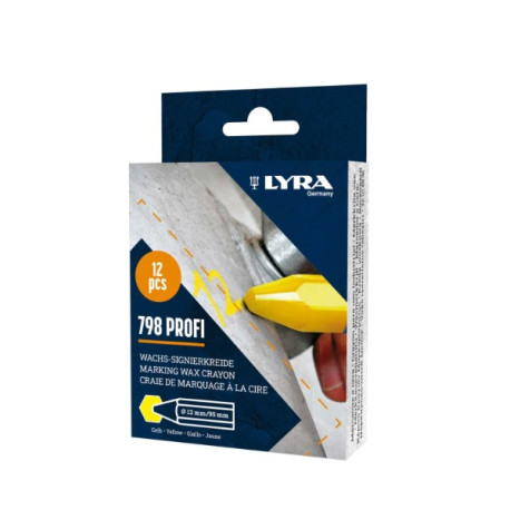 craie de cire LYRA 798 jaune (12p)