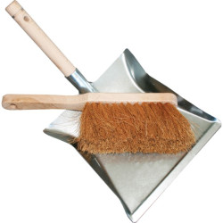 Set pelle à poussière métallique + baley