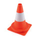 Cône 30 cm orange fluo avec bande blanch