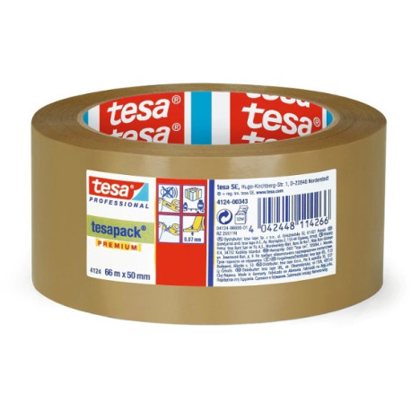 Ruban adhésif, n° 4124, Film PVC, brun,