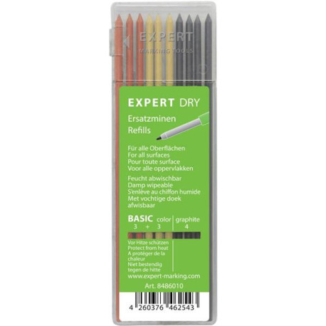 Dry crayon mines - recharges 3 couleurs