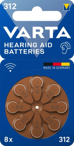 VARTA Hearing Aid Battery 312 Blister 8