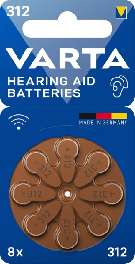 VARTA Hearing Aid Battery 312 Blister 8