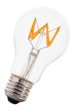 LED filament wave A60 E27 5W 2200K dim