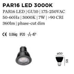 LAMP PAR16 LED 3000K B