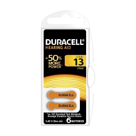 DURACELL SPECIALTY HEARING AID 13 (x6)